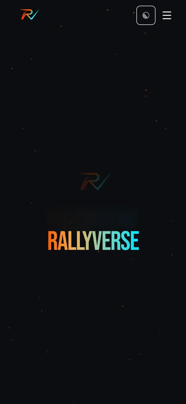 Home page of RallyVerse on a phone